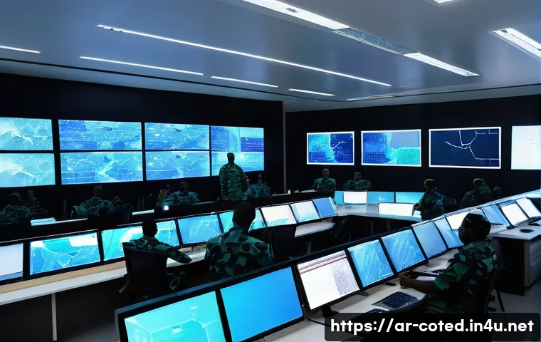 코트디부아르 치안 상태 2025 - A modern security control room in Côte d’Ivoire in 2025, featuring large high-resolution surveillanc...